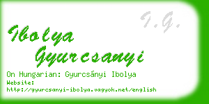ibolya gyurcsanyi business card