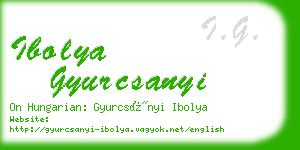 ibolya gyurcsanyi business card